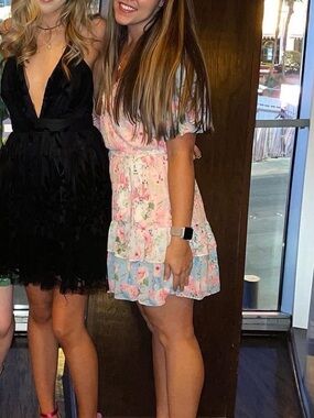 Floral wrap dress these three boutique